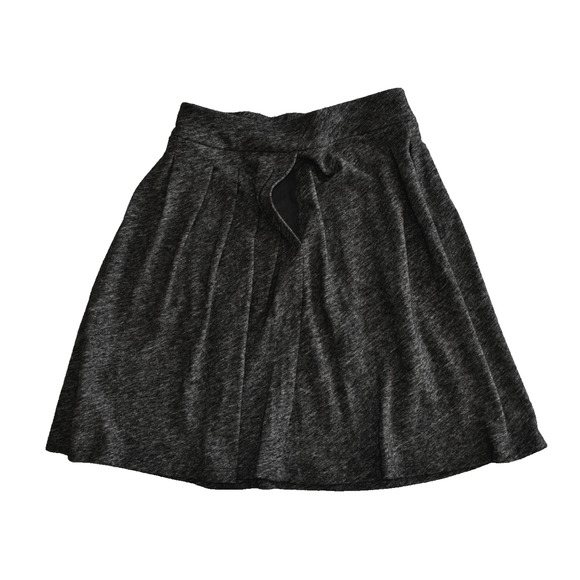 B2 Auth EILEEN FISHER Charcoal Wool/Cotton Blouse S Pleated Skirt XXS 2 Pc Set - Picture 5 of 8